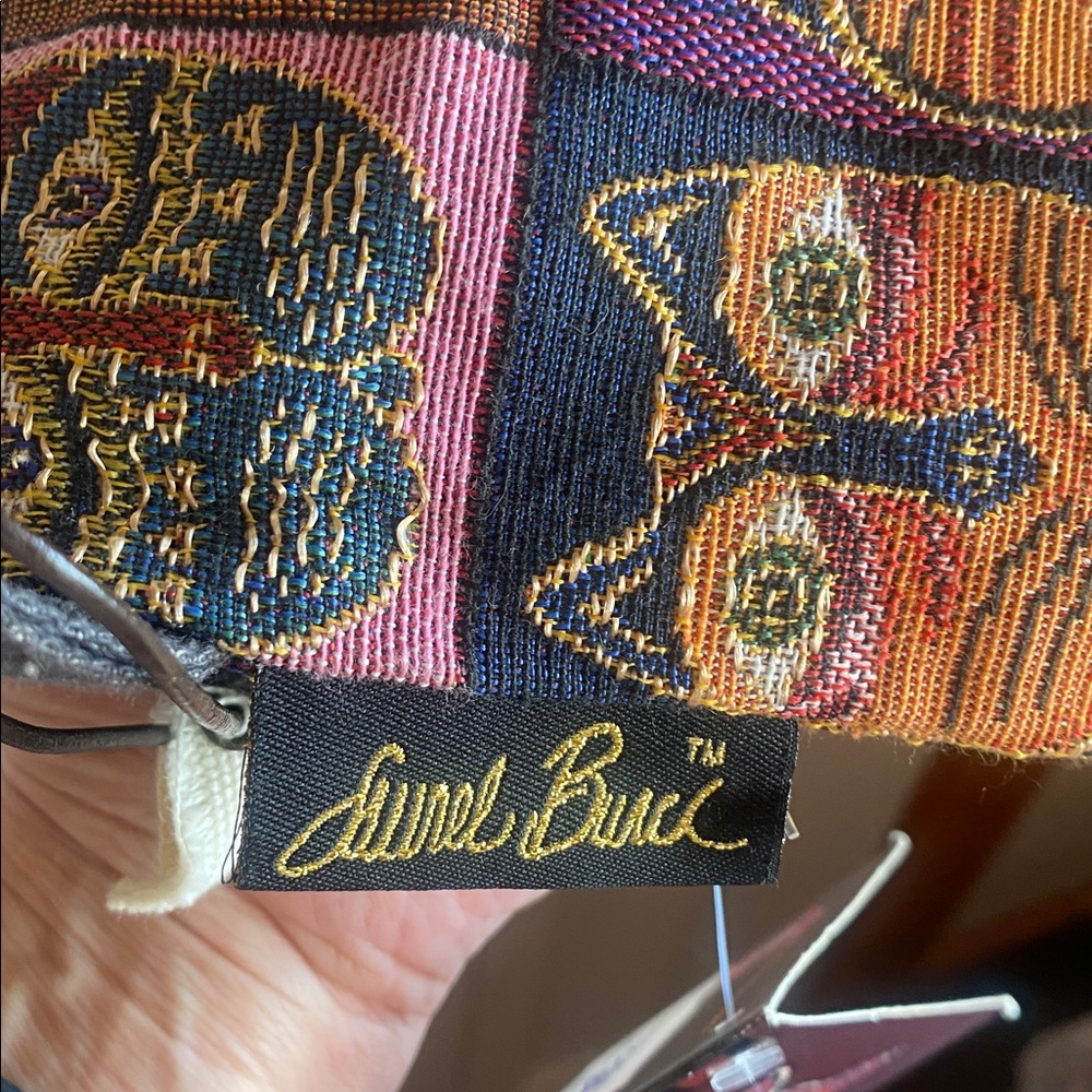Laurel Burch NWT Tapestry Cat 🐈 Print 6” x 8” Lined Crossbody Bag - Picture 10 of 13